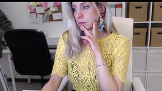 tiffany925 cute blonde fucks herself with a phallus