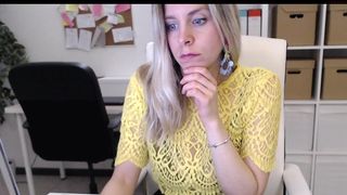 tiffany925 cute blonde fucks herself with a phallus