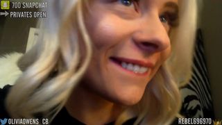 oliviaowens flawless babe happily kneads huge tits