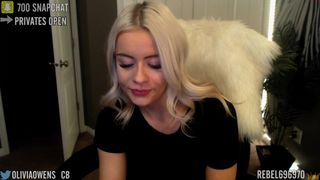 oliviaowens flawless babe happily kneads huge tits