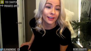 oliviaowens flawless babe happily kneads huge tits