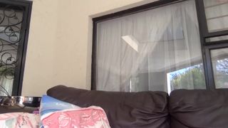 gl1tter_barbie in a new apartment shows a striptease