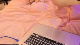 kateelife Pretty female having fun with phallus