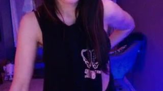 posie Curly slut fucks both slits