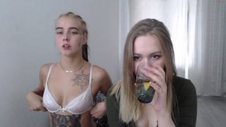 tonightweareyoun_g busty naughty babe caresses shaved pussy