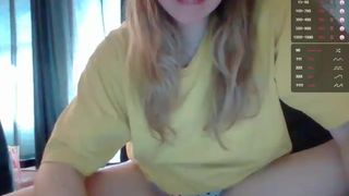 louisajean cute coquette strips in the kitchen, but does not show face