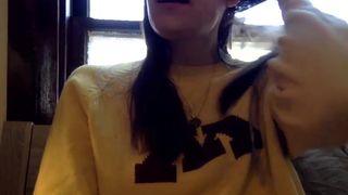 lala_nibbles caresses pussy through panties