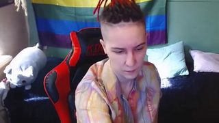 irwi_tomboy charming whore sticks dildo in the vagina