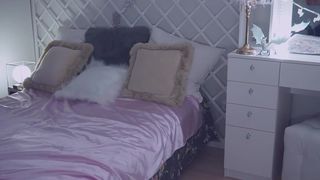 nikyrush cute baby fucks herself with black dildo fingers