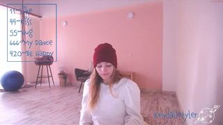 kendalltyler gorgeous chick licks phallus and pulls pussy