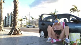 ivy roses red-haired trash pretty jerks off pussy