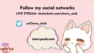 cherry_acid busty blonde with tattoo fucks both holes