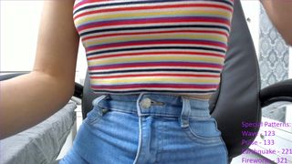 lindamei jerking whore on the background of new york