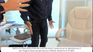 emilybrowm fucks herself with black dildo