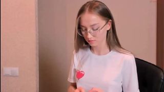 nancy little one, few two. she begins to introduce almost the whole hand into her pussy.