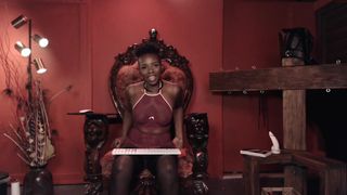 melanintoyz red slut passionately masturbating pussy