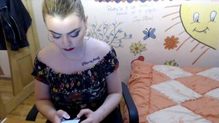 0rosse elegant cam girl engaged in lustful caresses