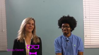 dorkydarienxxx attractive chick diligently licks dildo