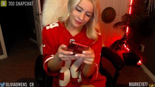 oliviaowens naughty brunette fucks with a dildo