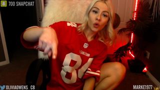 oliviaowens blonde passion caresses shaved pussy