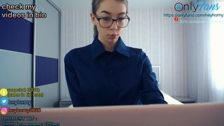 heyhorny_cb ambitious bitch fucks with a dildo